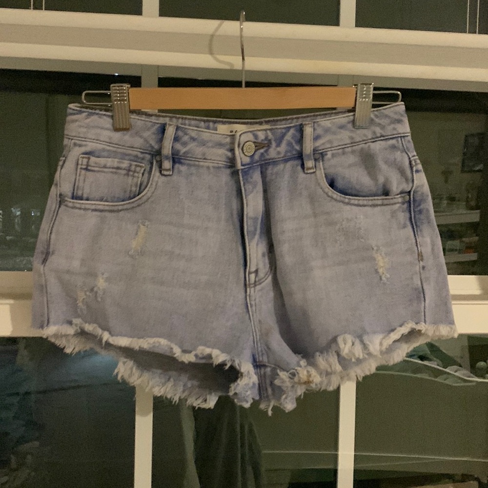 distressed jean short